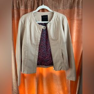 Light pink faux leather jacket